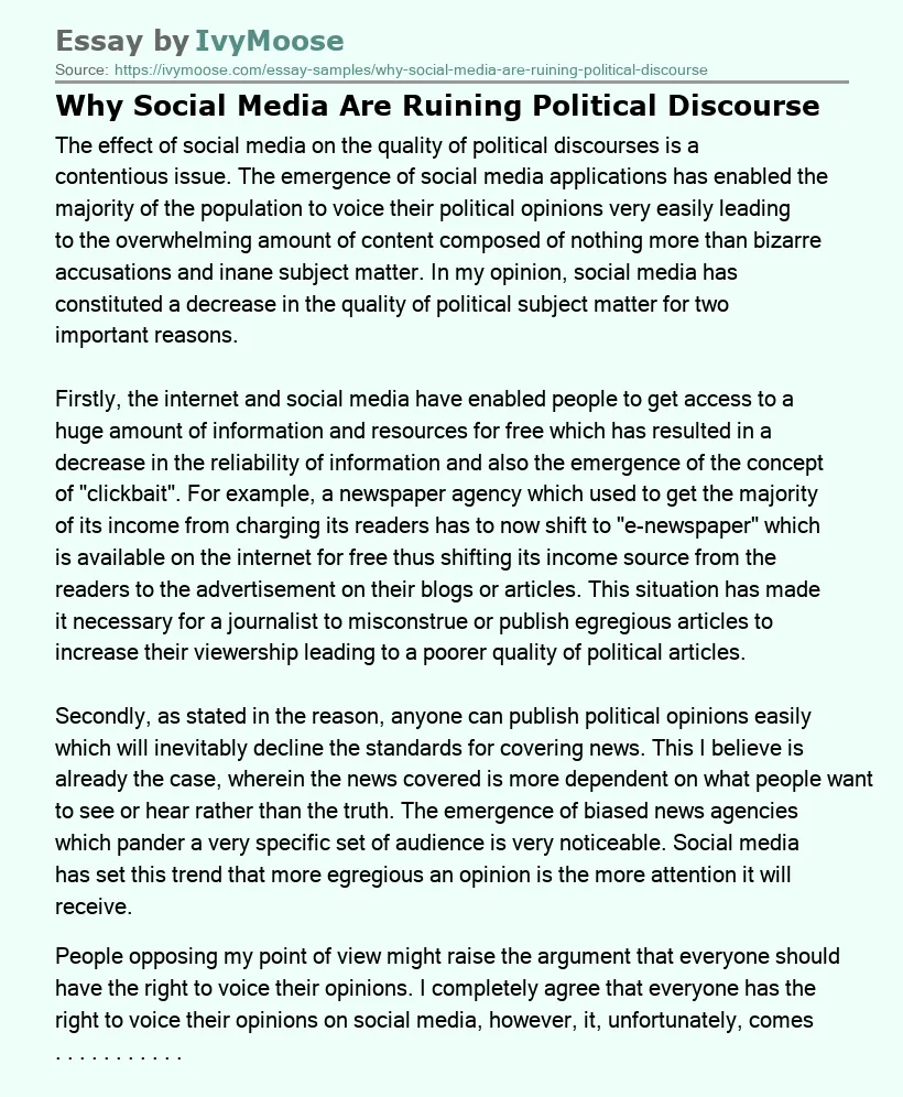 Why Social Media Are Ruining Political Discourse